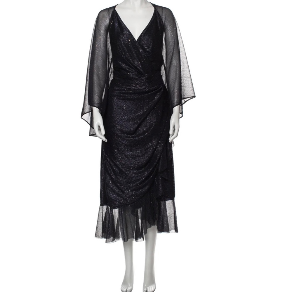 TALBOT RUNHOF Navy Sparkly Dress